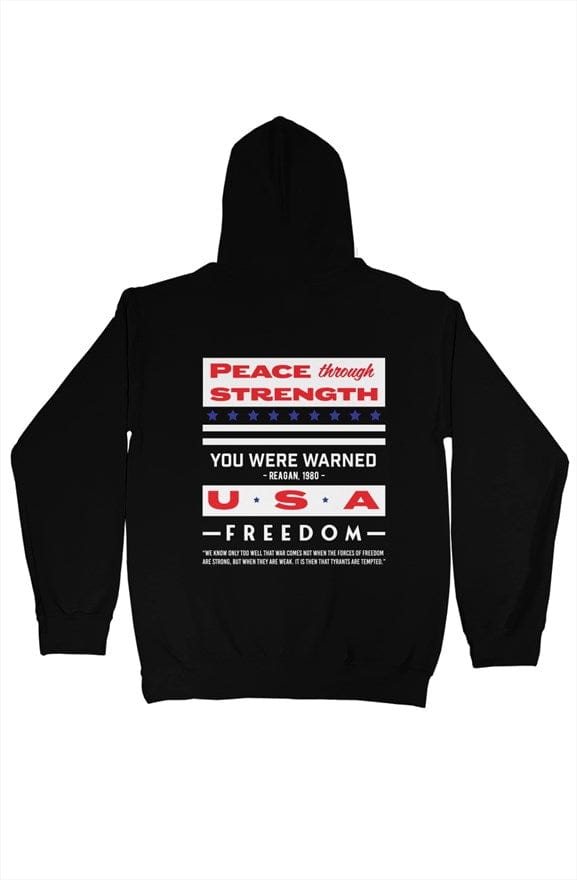 Peace Through Strength Pullover Hoodie