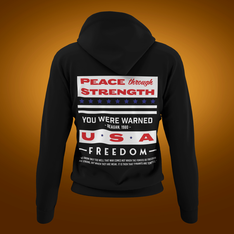 Peace Through Strength Pullover Hoodie Unisex